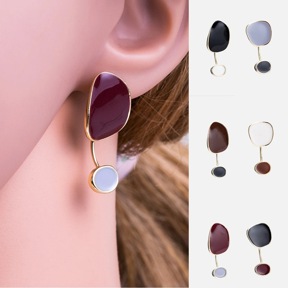 

1 Pair Fashionable Women Girl Ear Stud Simple Earrings Decoration Jewelry Accessory