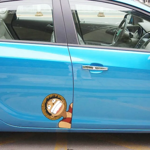

Car Styling One Piece Luffy Reflective Car Stickers Free Graffiti Battery Motorcycle Car Declas Car Accessories