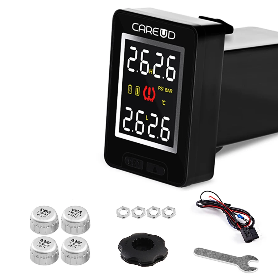 

Wireless LCD TPMS Tire Pressure Monitoring System Alarm w/4 Sensors for Toyota