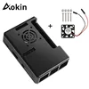 Para Raspberry Pi 3B 3b caso iPhone 4 ABS Shell protector desmontable funda con ventilador de refrigeración para Raspberry Pi 3 B +/3/2/ B + ► Foto 1/6