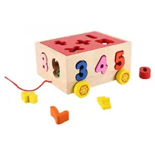 Детский номер блоки Maching Interconnecting буксировка автомобиля игрушки Ранние образовательные игры игрушки для детей замечательный подарок