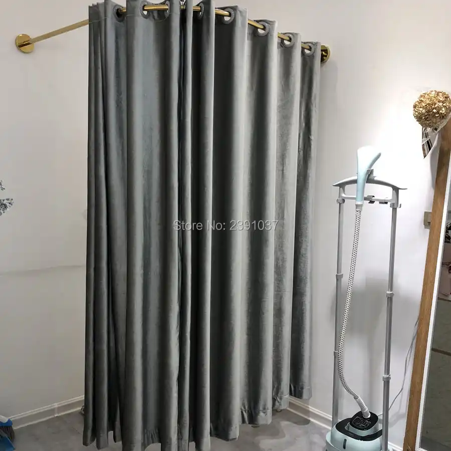 2019 Gold Stainless L Shaped Shower Curtain Poles Punch Free