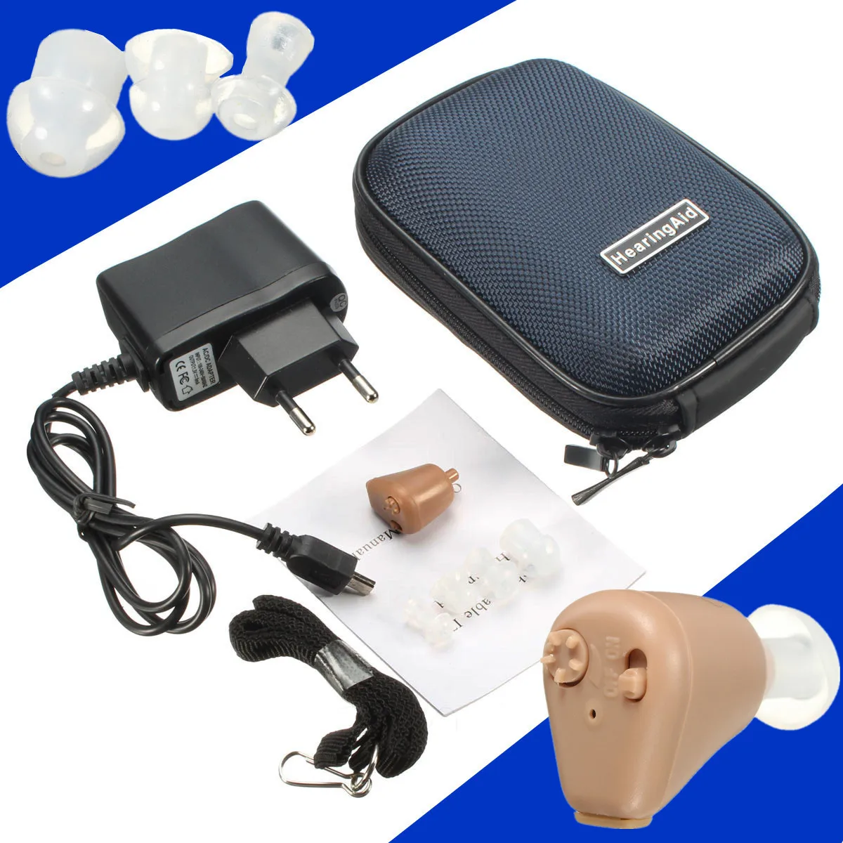 Baratos K 88 Mini ajustable en la oreja mejor mejora de sonido Invisible amplificador de volumen para sordos audífonos ayuda para el oído