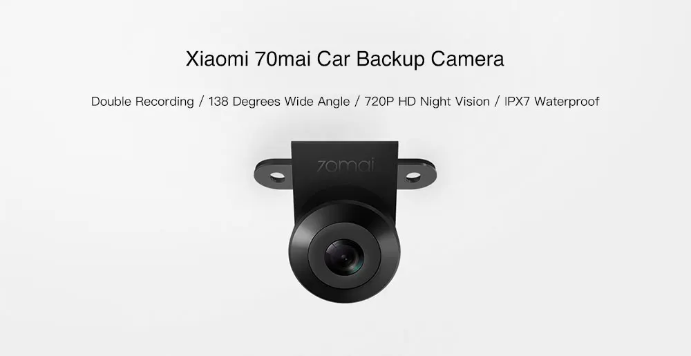 Оригинальная Автомобильная резервная камера Xiaomi 70mai 720P с ночным видением IPX7 Водонепроницаемая двойная запись 138 градусов широкоугольная ка... Оригинальная Автомобильная резервная камера Xiaomi 70mai 720P с ночным видением IPX7 Водонепроницаемая двойная запись 138 градусов широкоугольная ка...