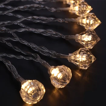 

Diamond LED String Lights 1.2/2.5/5M 10/20/40Leds Hanukkah Festoon Light Battery Operated Street Garden Deco Outdoor Fairy Light