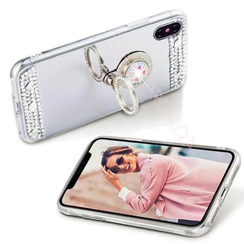 Кольцевой кронштейн Redmi S2 6A 6 PRO Mi8 5X 6X роскошный мягкий силиконовый зеркальный