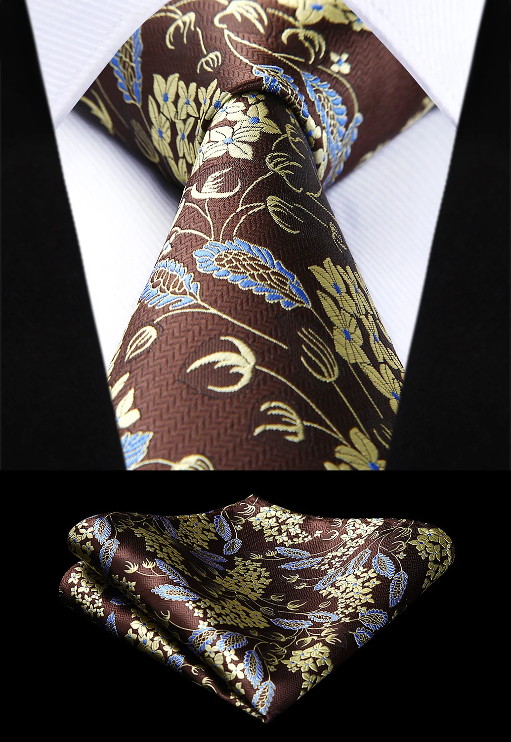 Necktie Handkerchief Set Party Wedding Classic Fashion Pocket Square
