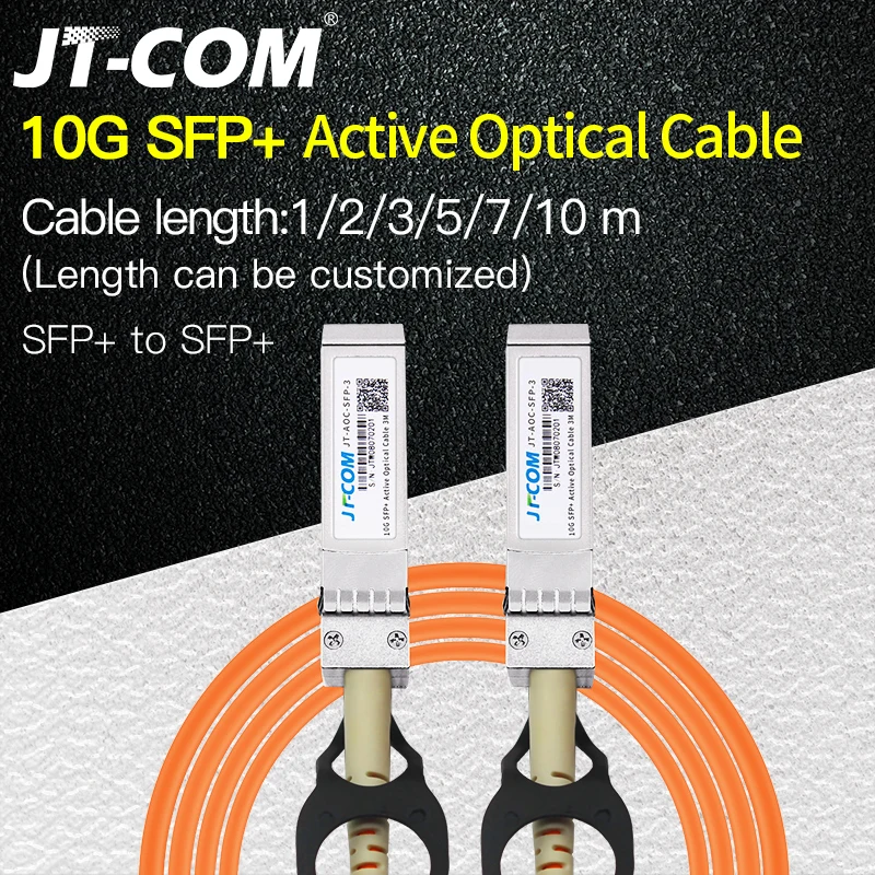 Sfp + para Sfp + Cabo Frete Grátis 2m 3m 5m 7m 10m Módulo Sfp Om2 Cabo Óptico Ativo Apoio Comprimento Personalizado 10g Aoc 1m