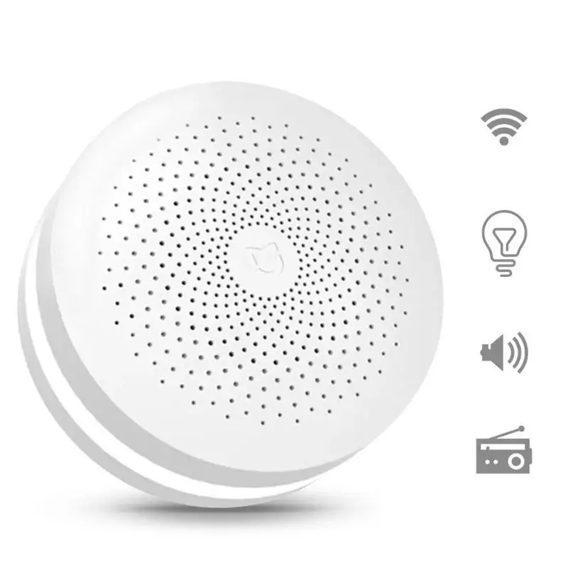 

2019 new version Mijia Smart Home Multifunctional Gateway 2 Alarm System Intelligent Online Radio Night Light Bell