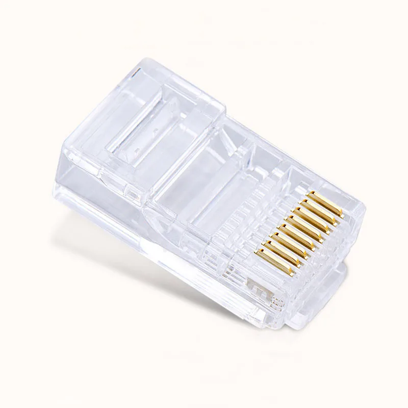 500 шт./лот Позолоченные RJ45 чистая сетевых кабелей модульный разъем Cat5 CAT5e |