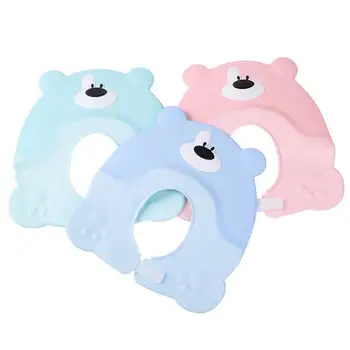 

2pcs Children's Shampoo Cap Adjustable Babies' Waterproof Earmuffs Soft Silicone Shampoo Cap Shower Cap For Baby Care