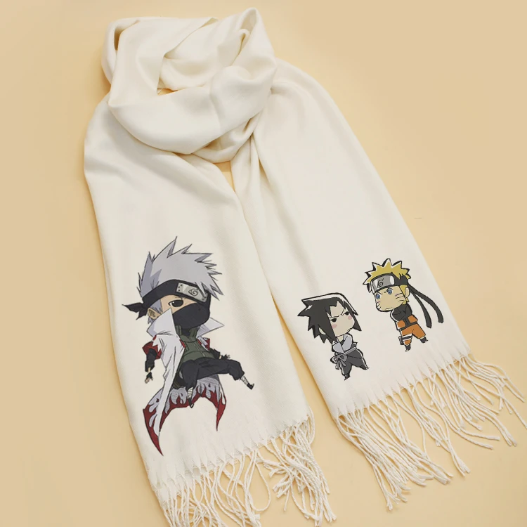 

Anime NARUTO Scarf Uzumaki Naruto Uchiha Sasuke scarves Sakata Gintoki Cosplay Soft Scarf Shawl Scarf CHRISTMAS Gifts