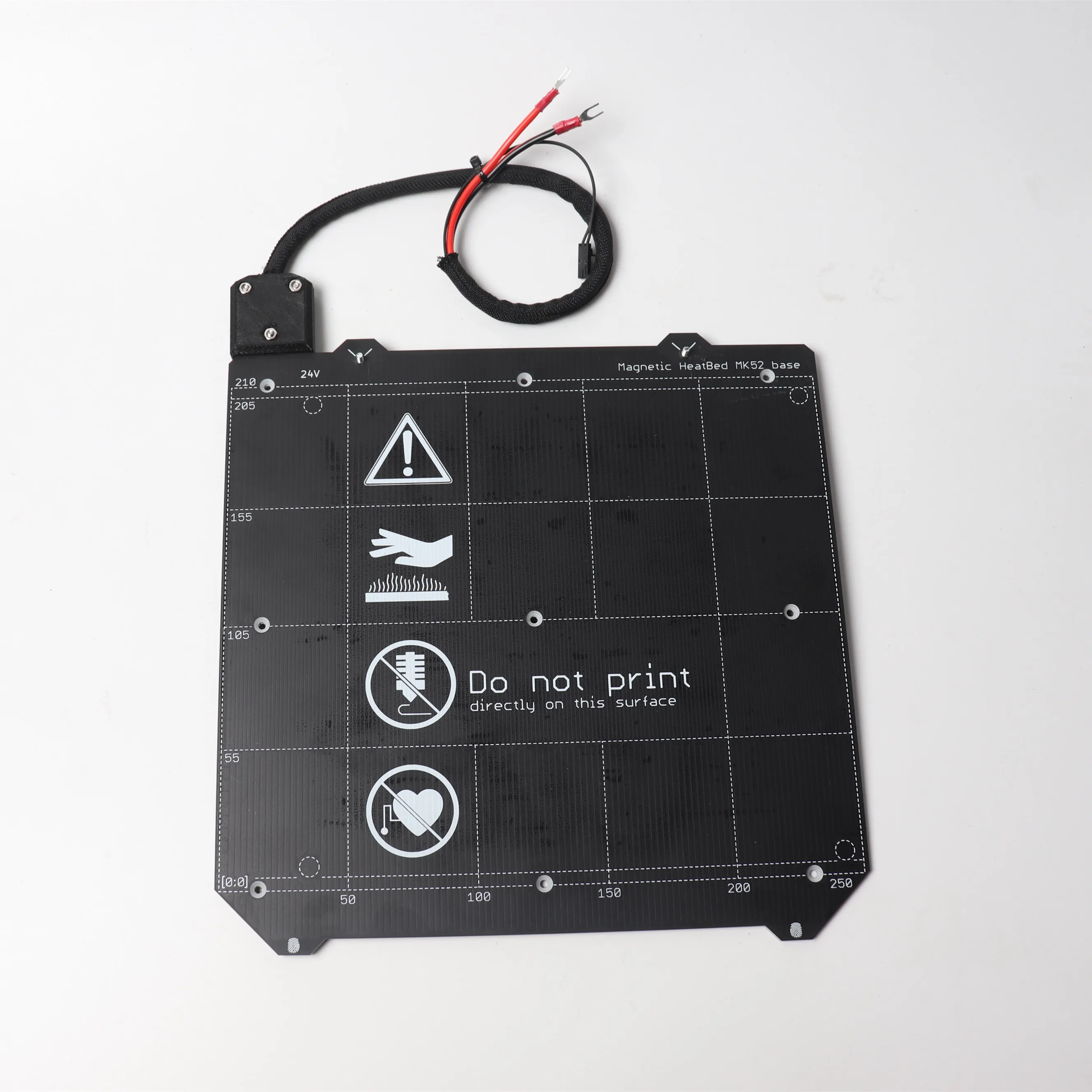 Prusa i3 MK3/MK3S 3d طابعة MK52 ساخنة السرير 24 V تجميعها ، N35UH مغناطيس ، كابل الطاقة ، الثرمستور ، النسيج كم Prusa i3 MK3/MK3S 3d طابعة MK52 ساخنة السرير 24 V تجميعها ، N35UH مغناطيس ، كابل الطاقة ، الثرمستور ، النسيج كم