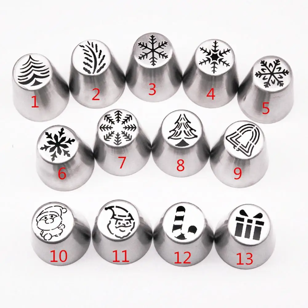 

Adeeing Christmas Cake Pastry Tube Mold Cream Icing Piping Nozzle Bakeware Cake Decoration Tool