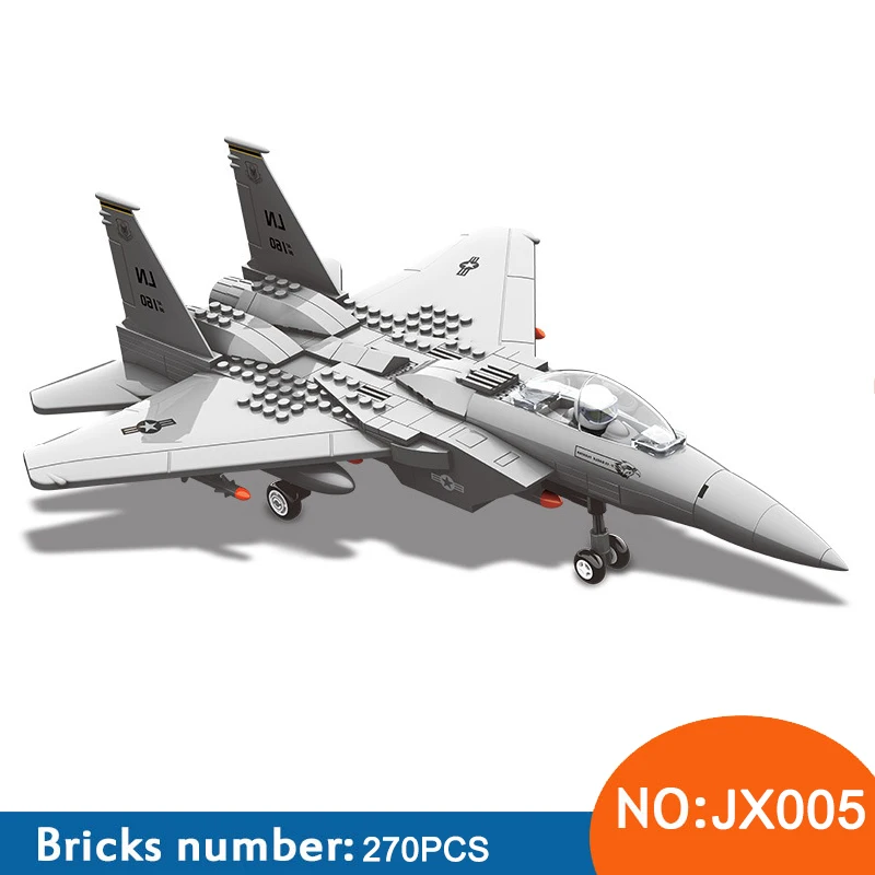 

Wange Jx005 Military F15 Eagle Fighter Building Blocks military toys & hobbies Models building toys For Children