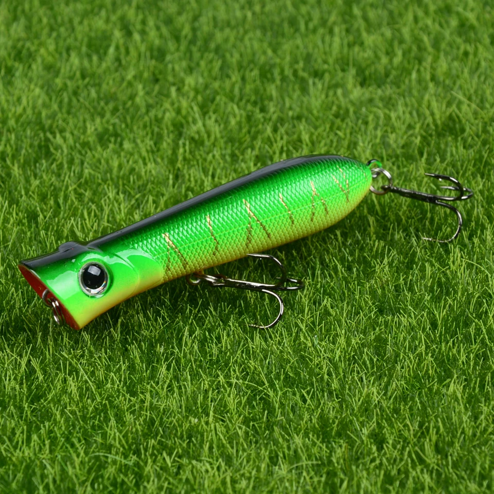 

1PCS Fishing Lure Popper Topwater Bait 8cm/11g Hard Wobbler Isca Artificial 6# Hooks Balancer Leurre Pesca H088