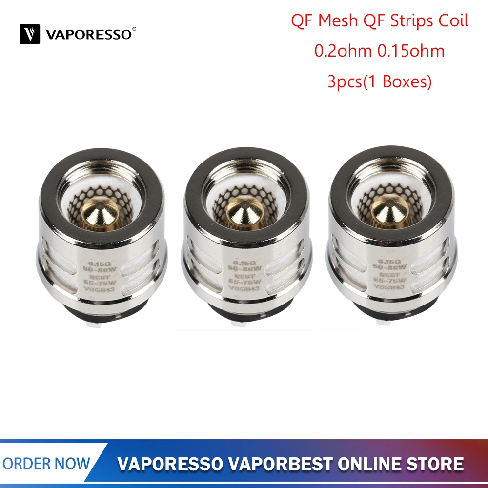 3 шт. оригинальный Vaporesso QF сетка 0.2ohm полоски 0.15ohm Vape Core для SKRR распылитель