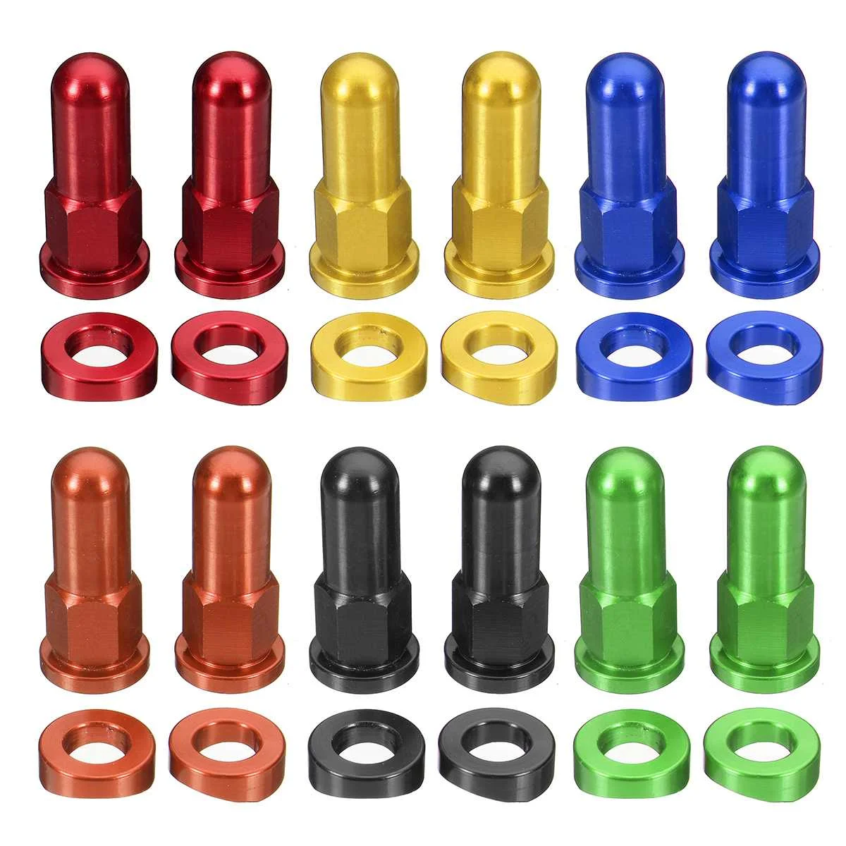 

2 Pcs New Universal Motorcycle Dirt Pit Bike Rim Lock Cover Nut Washer Security Bolt For Yamaha For Suzuki For Honda