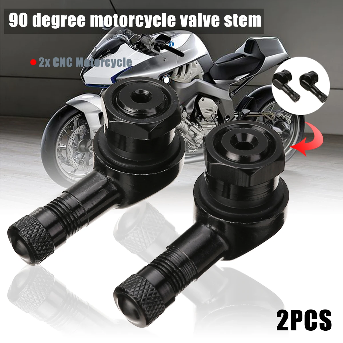 1 пара мотоциклетных колесных клапанов стебли колпачки 90 градусов 11,3 мм ЧПУ Алюминиевый сплав Мото ATV аксессуары