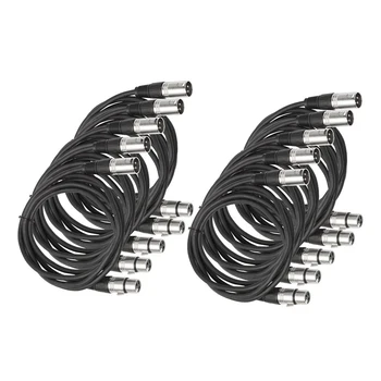 

OPQ-6Ft Patch Cable Cords-Xlr Male To Xlr Female -Balanced Snake Cord-10 Pack