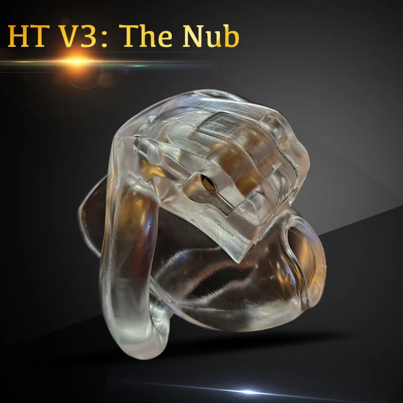 Biosourced Смола Nub из HT V3 супер мини Пояс верности Устройство с 4 кольцом на Пенис
