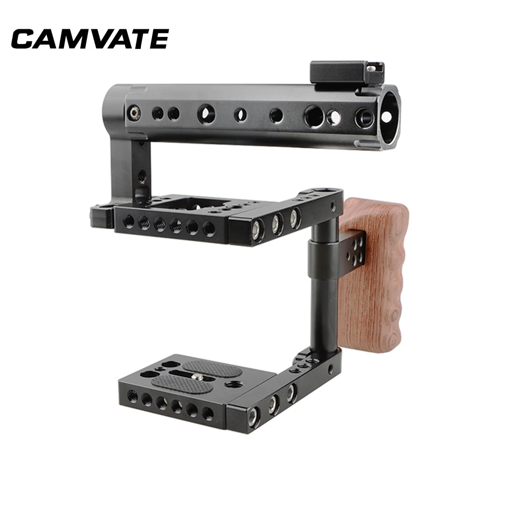 BMPCC клетка деревянная ручка DSLR верхняя Rig Kit для карманного кинотеатра BlackMagic