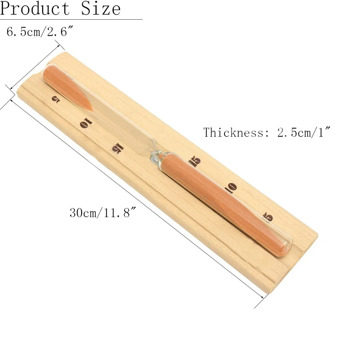 1 х сосновый 140 ° C термометр для сауны 15 минут песочные часы таймер часы Ванна