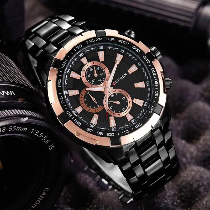 CURREN 8023 Men Watches Top Brand Luxury Men Military Wrist Watches Full Stainless Steel Sports Men Watch Relogio Military Wrist