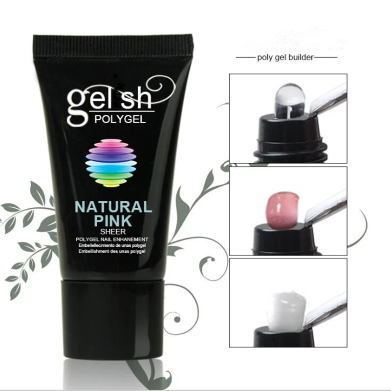 

New 30g Poly Gel UV Acryl Gel Quick Building Finger Extension Nail Gel Varnish UV LED Hard Builder Gel Transparent Pink Resin