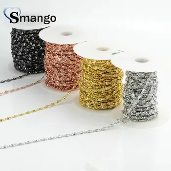 

3 Meters, Chain Setting CZ, Fashion Jewelry Accessories,The Heart shape,4 Plating Colors, Can Mix Color