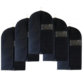 

Garment Bags Breathable Garment Bag Covers Set of 5 for Suit Carriers Dresses Linens Storage or Travel Suit Bag with Cl