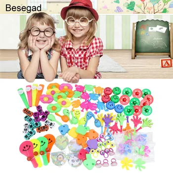 

Besegad 100pcs Funny Hand Clappers Jumping Frogs Whistles Carnival Prizes for Kids Children Birthday Party Favors Supplies