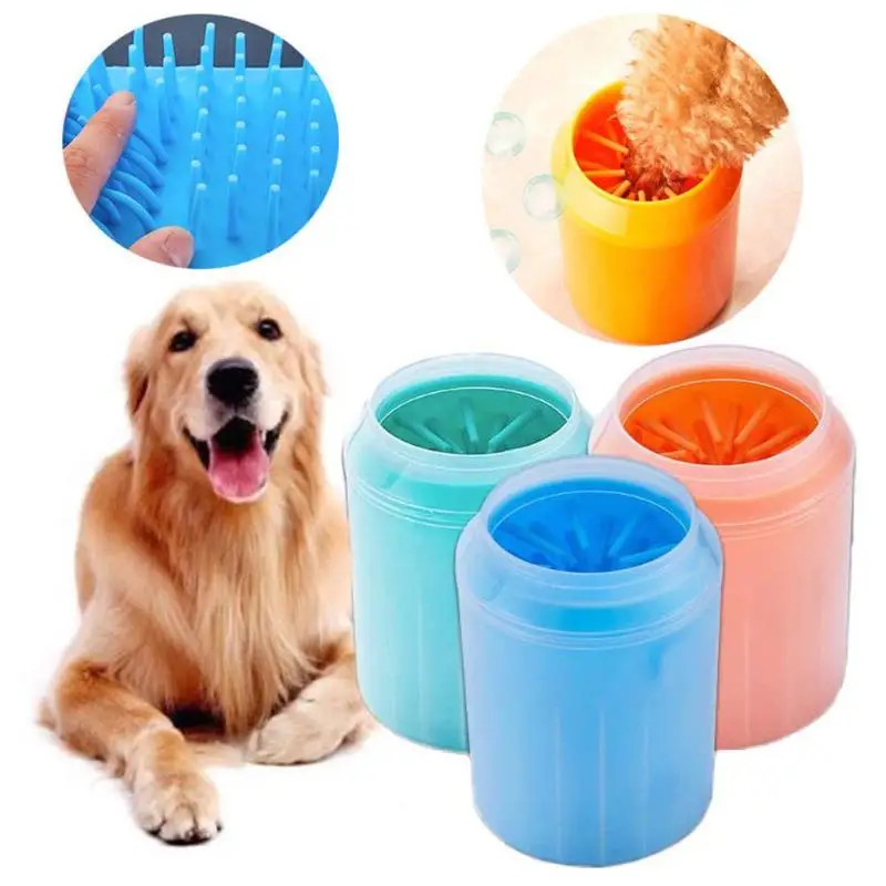 

Pet Cats Dogs Foot Clean Cup For Dogs Cats Cleaning Tool Soft Plastic Washing Brush Paw Washer Pet Accessories For Dog