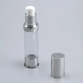 

1000pcs 5ML airless bottle transparent bottle with silver cap bottom empty lotion/emulsion sample Refillable Bottles new