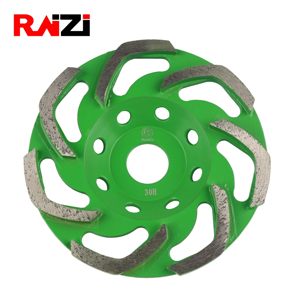 

Raizi 5 Inch 22.23 mm Fan Segment Concrete Grinding Wheel For Anger Grinder Soft/Midium/Hard Bond Without adaptor Grit 16-120