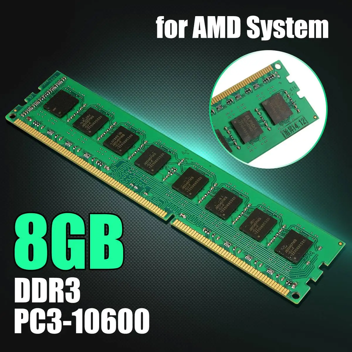 

8GB DDR3 PC3-10600 1333MHz 1.5V Desktop Memory RAM 240pins for AMD System