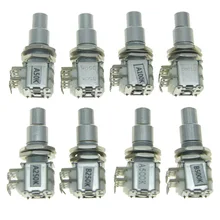 KAISH Guitar Bass Mini Dual Pots Stacked Concentric Potentiometer w/ Center Detent A50K/B50K/A100K/B100K/A250K/B250K/A500K/B500K