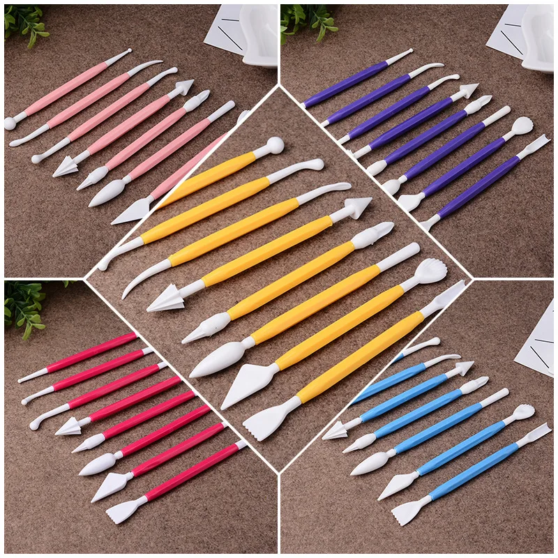 

8Pcs/Set Food Grade PP Plastic Polymorph Polymer Clay Polymorph Sculpture Baking Model Tools For Polymer Clay