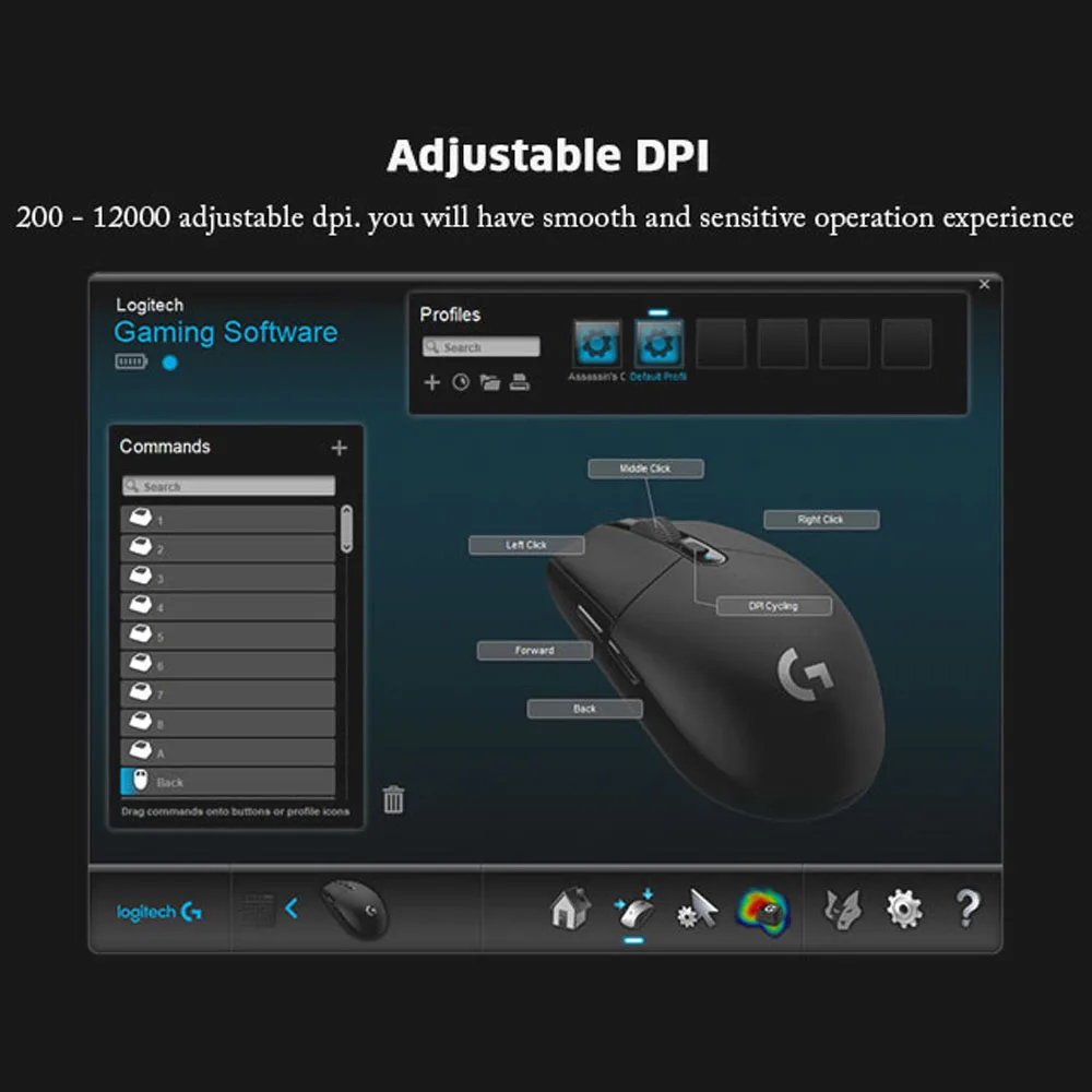 Logitech G304 кодирование Macro Expres поддерживается 12000 точек/дюйм быстрый ответ