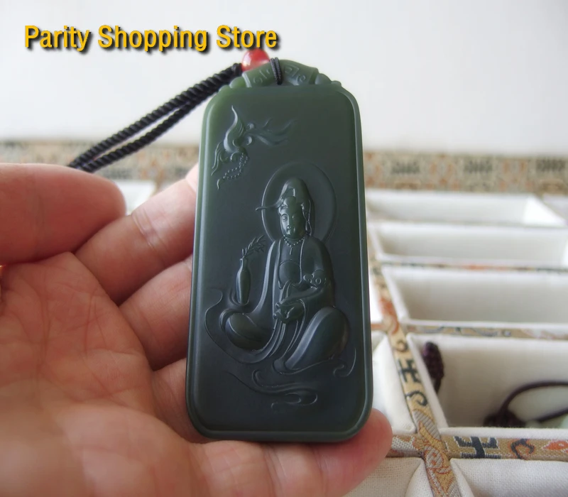 

25520Hot Products Gift Top Authentic China Nephrite Oriental culture Natural Jade individuality charm Pendant Necklace jewelry
