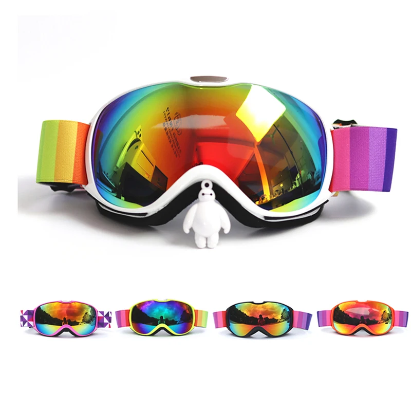 الطفل تزلج على الجليد نظارات التزلج الجبلية نظارات الثلج الشتاء الرياضة مزدوجة طبقات UV400 الثلوج نظارات الطفل تزلج على الجليد نظارات التزلج الجبلية نظارات الثلج الشتاء الرياضة مزدوجة طبقات UV400 الثلوج نظارات