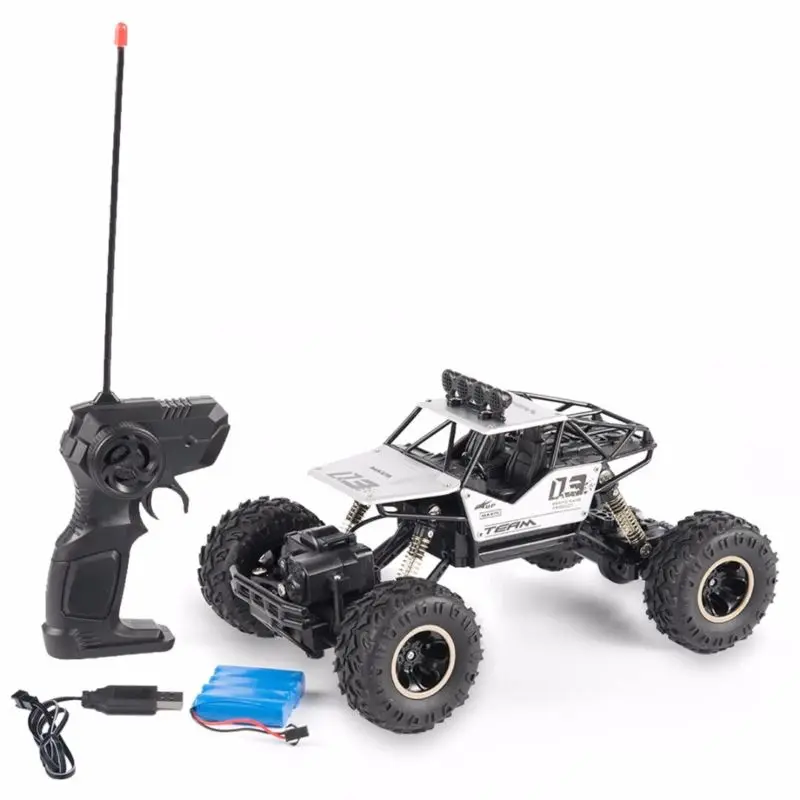 

1:16 Scale 2.4Ghz 4WD High Speed Remote Control Off-road Rock Crawler RC Car vehicles Four-Wheel Independent Sliver/Black
