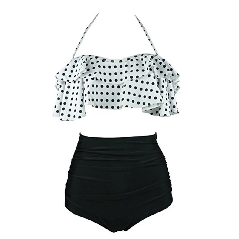 

2019 Summer Plus Size Sexy Bikini Set Push Up Swimwear Women Swimsuit Female Halter Bathing Suit High Waist Bikinis Beach XXL