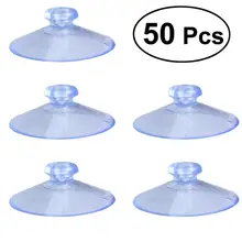 50 шт прозрачные пластиковые на присосках присоски колодки без крючков 4,5 см