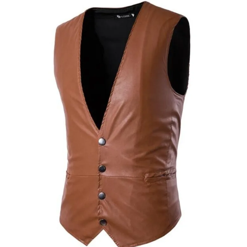 2019 new suit red vest waistcoat men men's self-cultivation pu material black gilet blazer masculino slim fit Free shipping 2019 new suit red vest waistcoat men men's self-cultivation pu material black gilet blazer masculino slim fit Free shipping