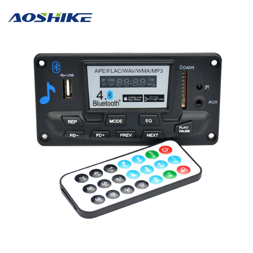 AOSHIKE высокое качество Автомобильный MP3 плеер доска WAV WMA APE Bluetooth 4 0 аудио декодер