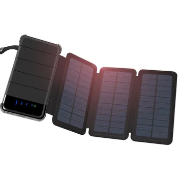 

High Capacity 4.5W 10000MAH Foldable Dual USB Solar Panel Power Bank Portable Outdoor Travel Battery Charger Supply for Phones