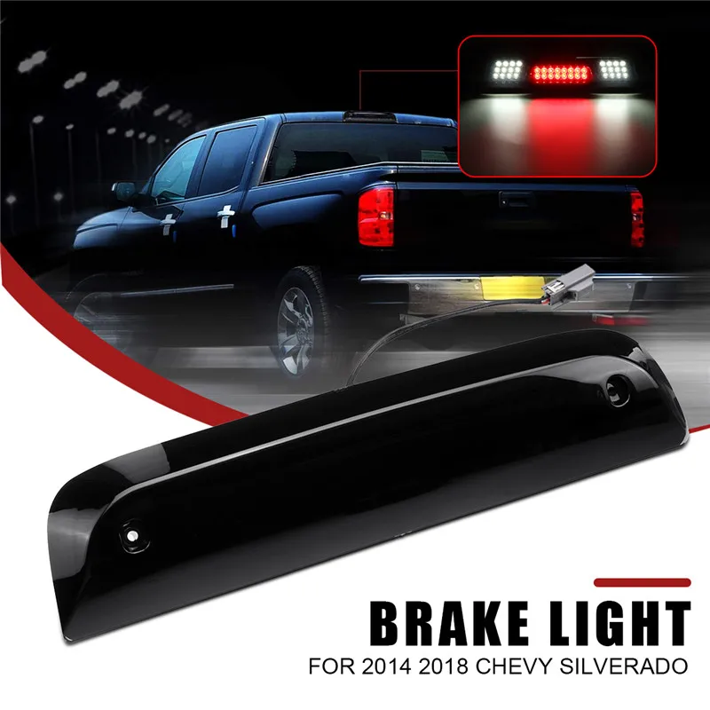 

Third Brake Light High Mount LED 3rd Brake/Cargo Light Third Stop Led Light Taillight Smoke For 2014 2018 Chevy Silverado