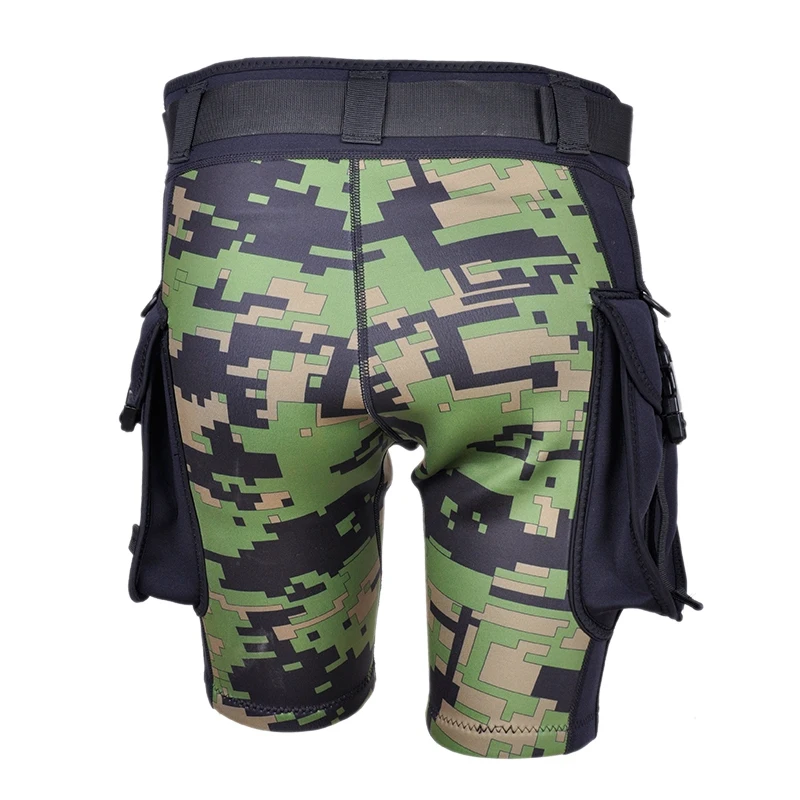 Новая распродажа Yonsub зеленые камуфляжные неопреновые штаны для дайвинга и серфинга мужские погружные карманные шорты технические шорты для дайвинга Шорты для плавания