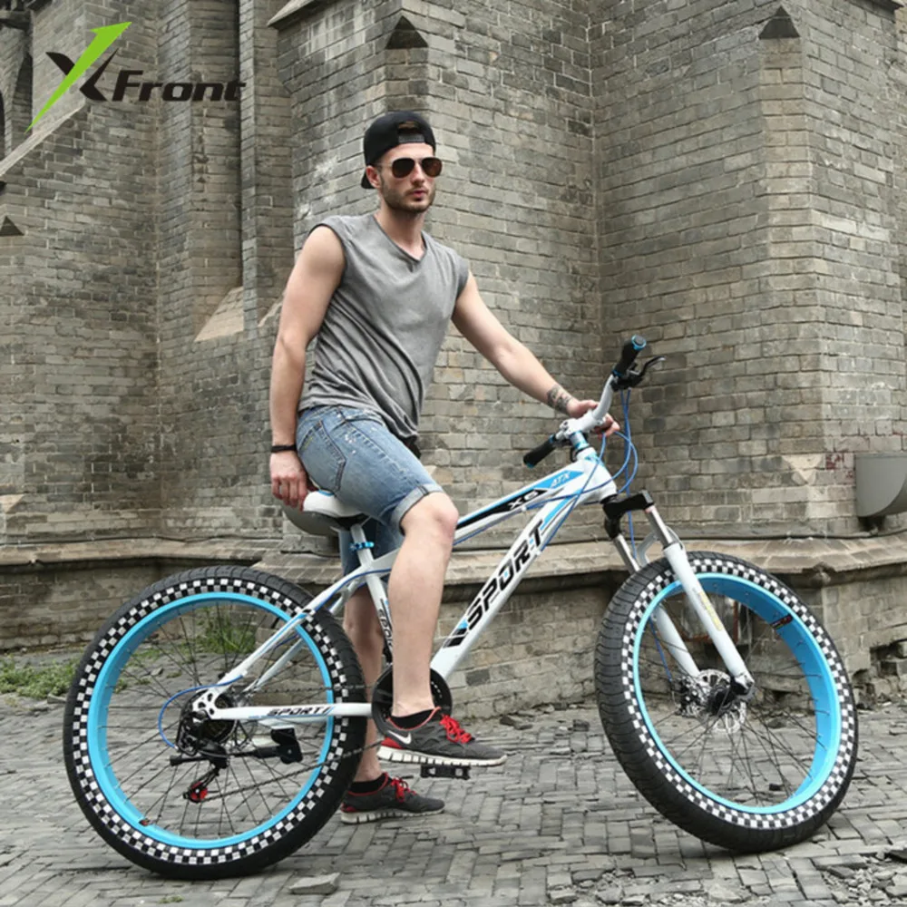 

Original X-front Brand Snowmobile 7,21,24,27 Speed 26" 4 Fat Tire Mtb Mountain Bike Gear Reduction Beach Bicycle Bicicleta